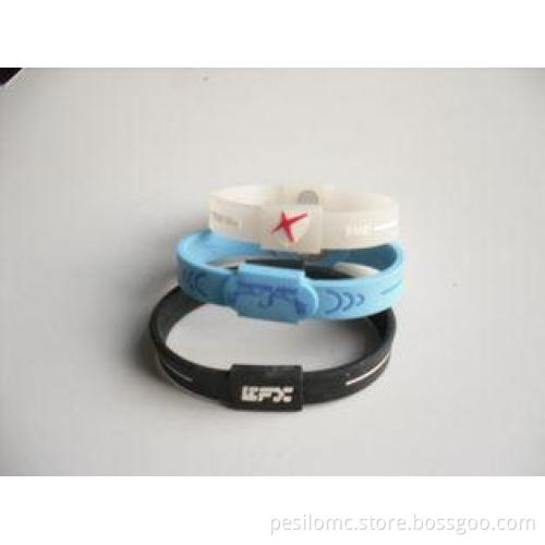Colourful / Healthy / DIY Silicone Energy Bracelet For Spor